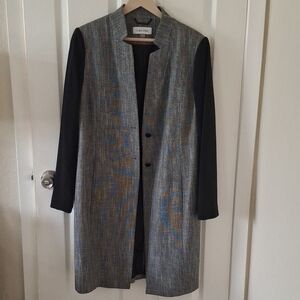 Calvin Klein Black and Gray Vest Coat